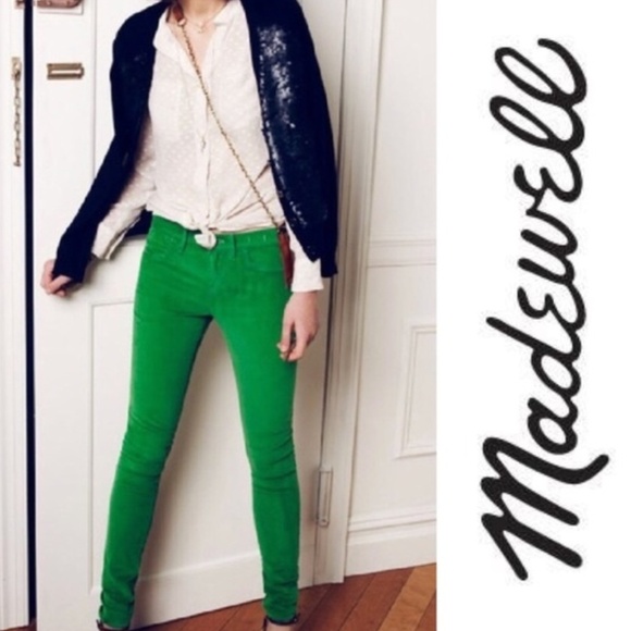emerald green skinny jeans womens